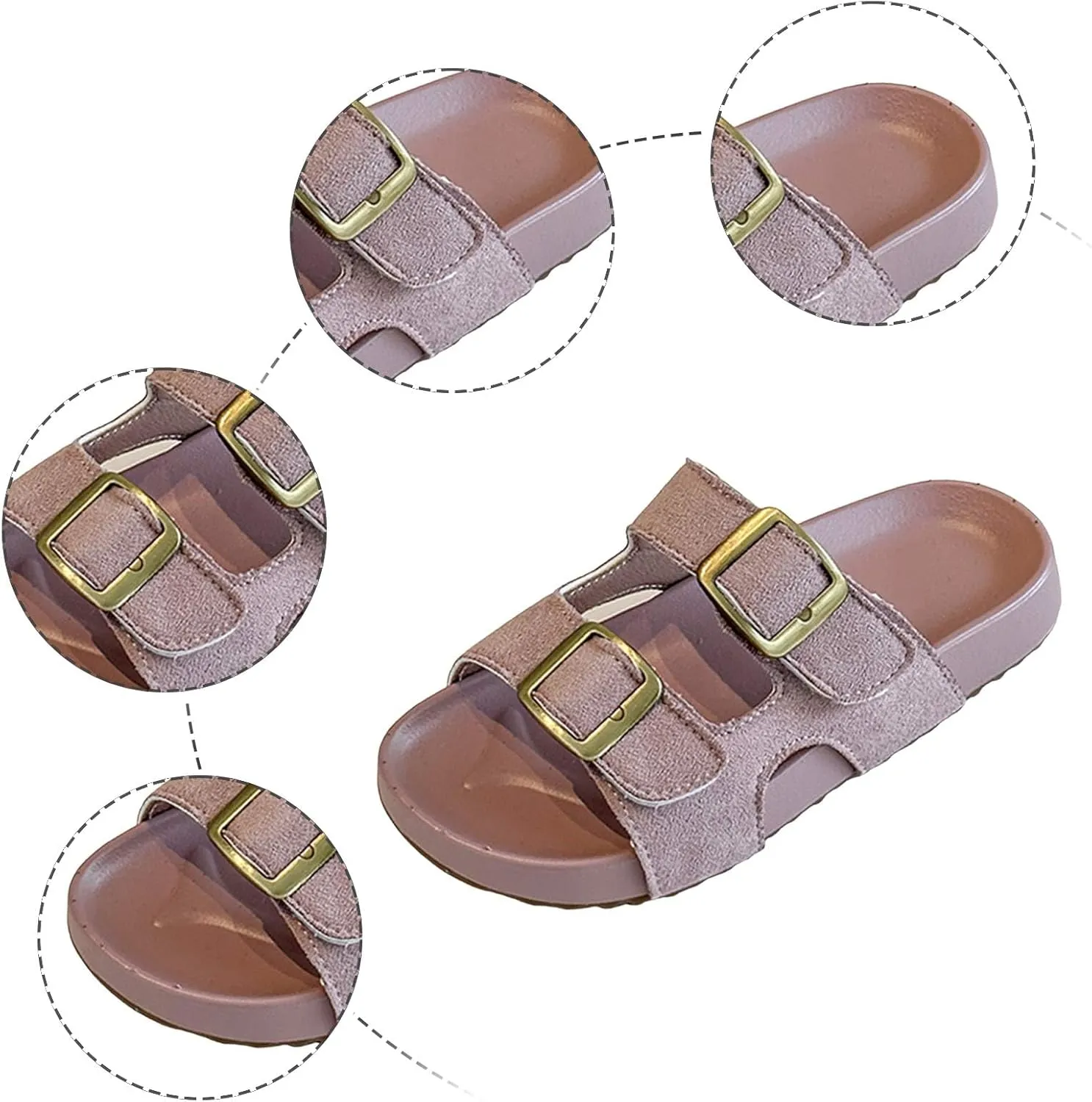 Girls Sandals for Big Kid Children's Thick Soled Slippers Retro Sandals And Half Slippers For Girls To Wear Outside