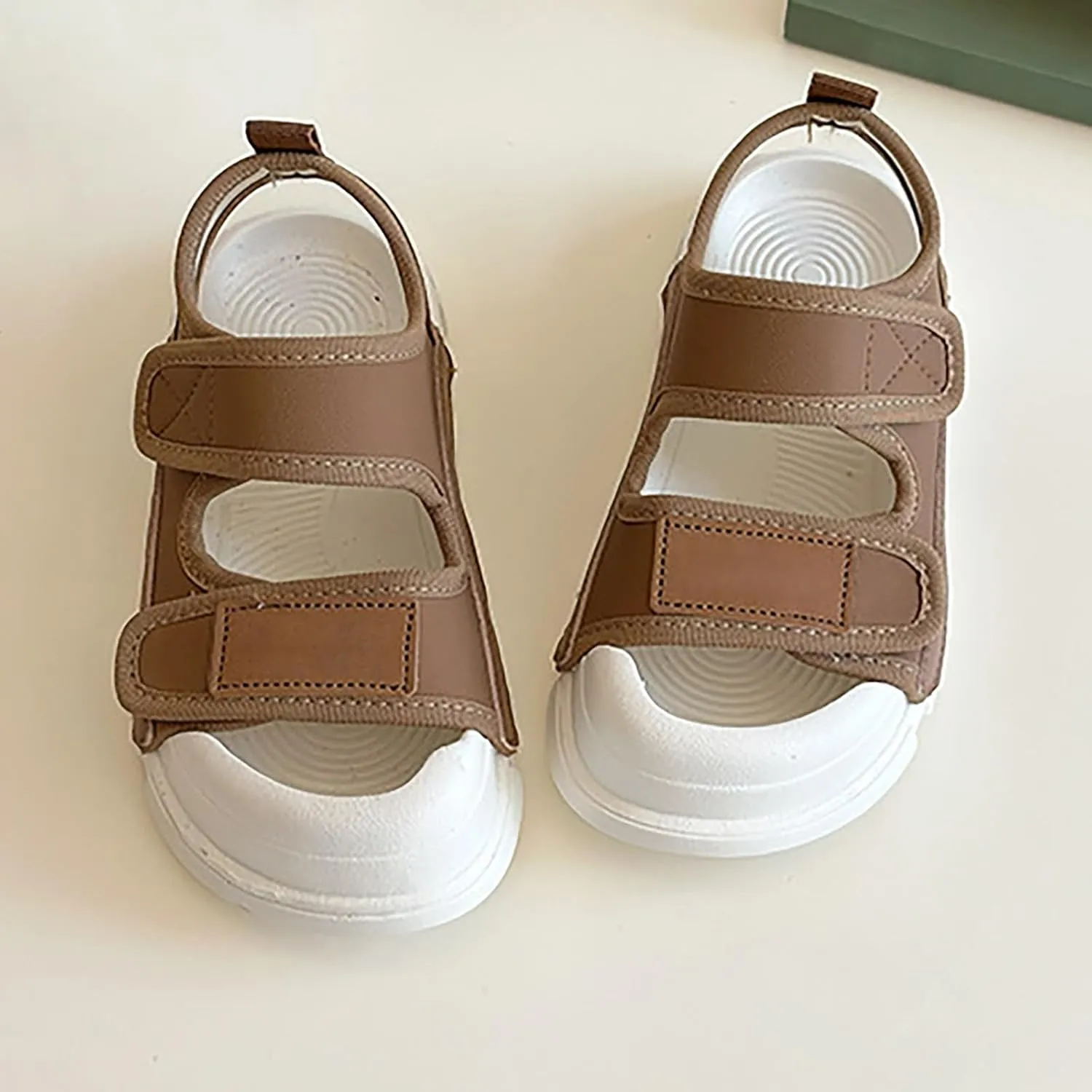 Girls Sandals Open Toe Non Slip Double Adjustable Straps Lightweight Sport Sandals Kids Soft Bottom Water Sneakers