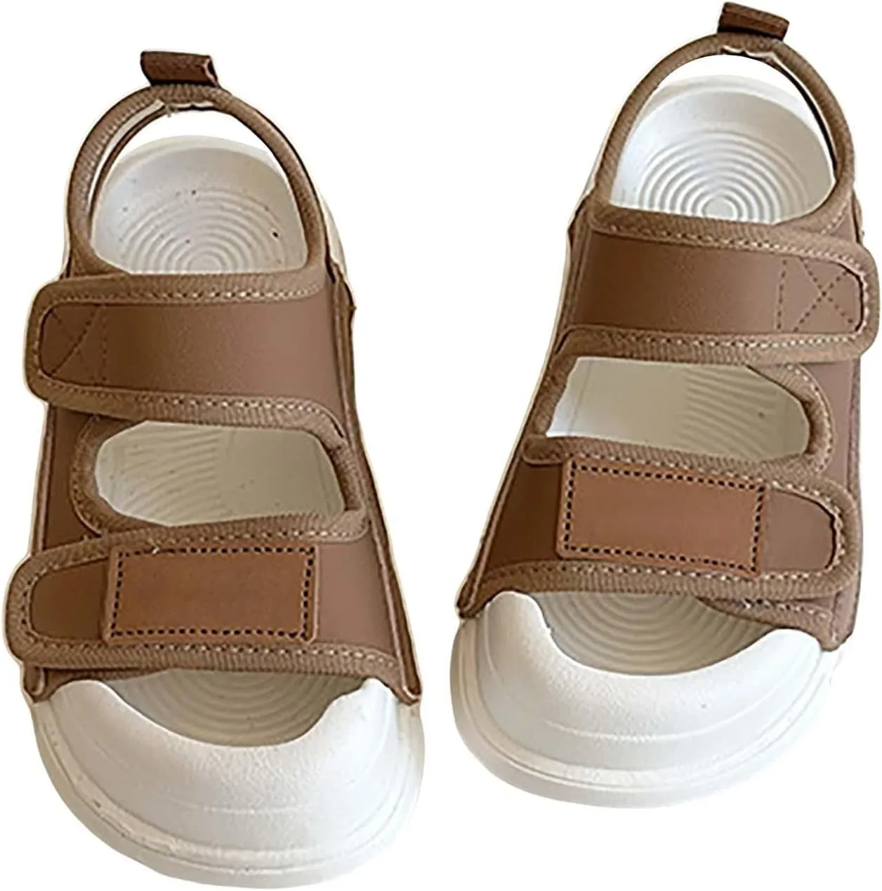 Girls Sandals Open Toe Non Slip Double Adjustable Straps Lightweight Sport Sandals Kids Soft Bottom Water Sneakers