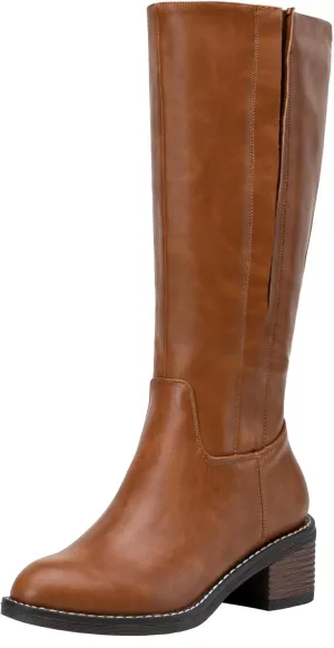 Jeossy Women's 9661 Knee High Boots, Fashion Riding Boots with Inside Zipper and Side Hidden Elastic Band