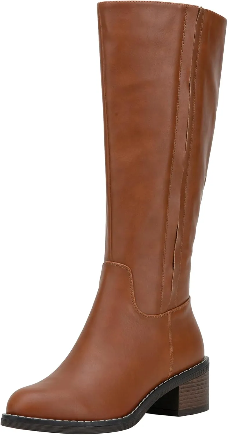 Jeossy Women's 9661 Knee High Boots, Fashion Riding Boots with Inside Zipper and Side Hidden Elastic Band