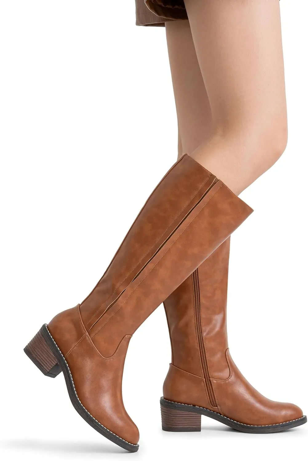 Jeossy Women's 9661 Knee High Boots, Fashion Riding Boots with Inside Zipper and Side Hidden Elastic Band