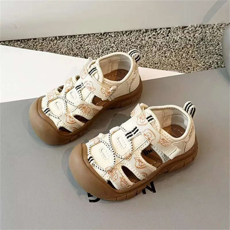 Kids Boy Girl Closed Toe Lightweight Sport Sandals for Summer Outdoor Walking Beach Aqua
