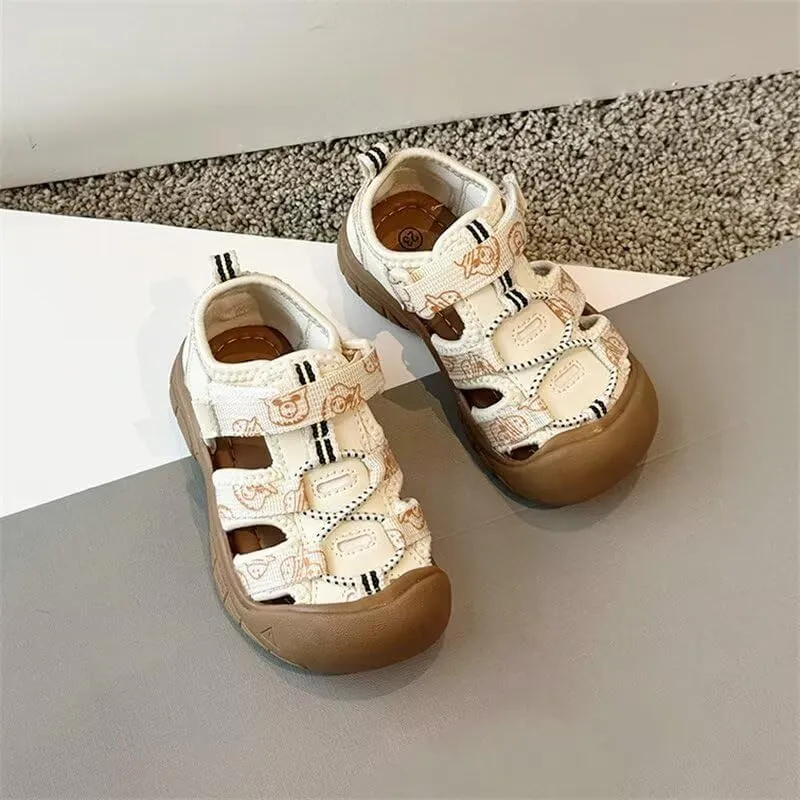 Kids Boy Girl Closed Toe Lightweight Sport Sandals for Summer Outdoor Walking Beach Aqua