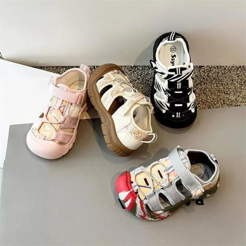 Kids Boy Girl Closed Toe Lightweight Sport Sandals for Summer Outdoor Walking Beach Aqua