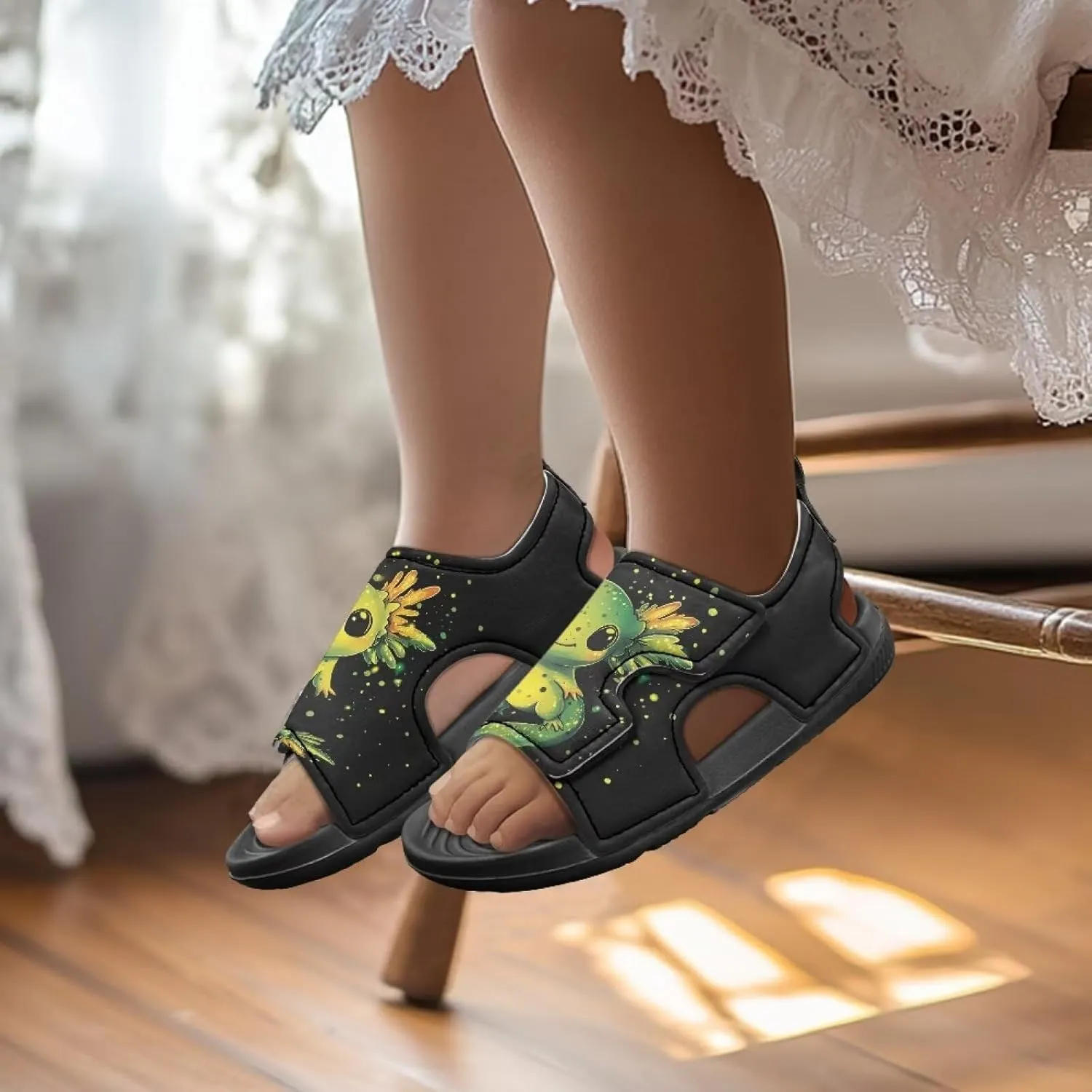 Kids Sandals Boys Summer Sport Hiking Sandals Leather Toddler Beach Water Shoes for Girls Cat Slides
