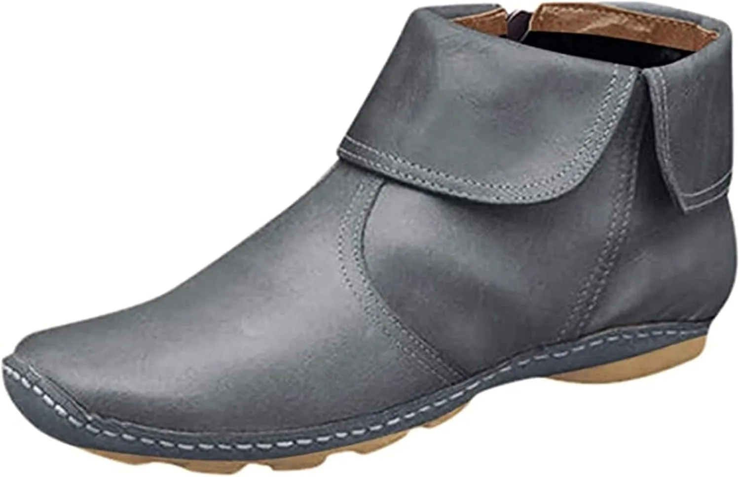 Ladmiple Fall Boots For Women 2024 Wide Calf High Top Ankle Booties Western Wear Fashion Cowboy Cowgirl Walking Shoes