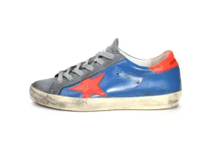 Leather Superstar Low-Top in Blue