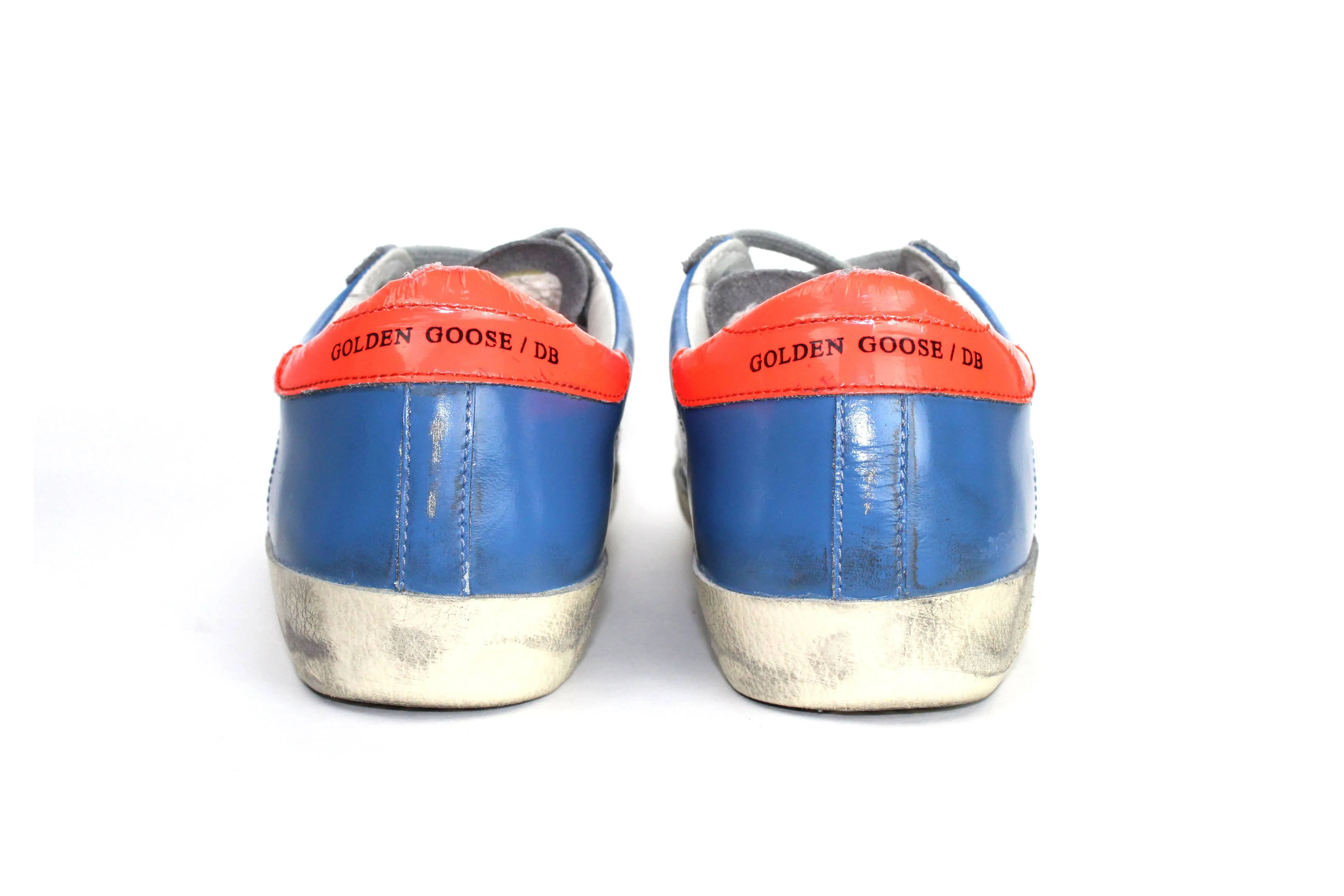 Leather Superstar Low-Top in Blue