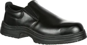 Lehigh SlipGrips Steel Toe Slip-Resistant Slip-On Work Shoe Black