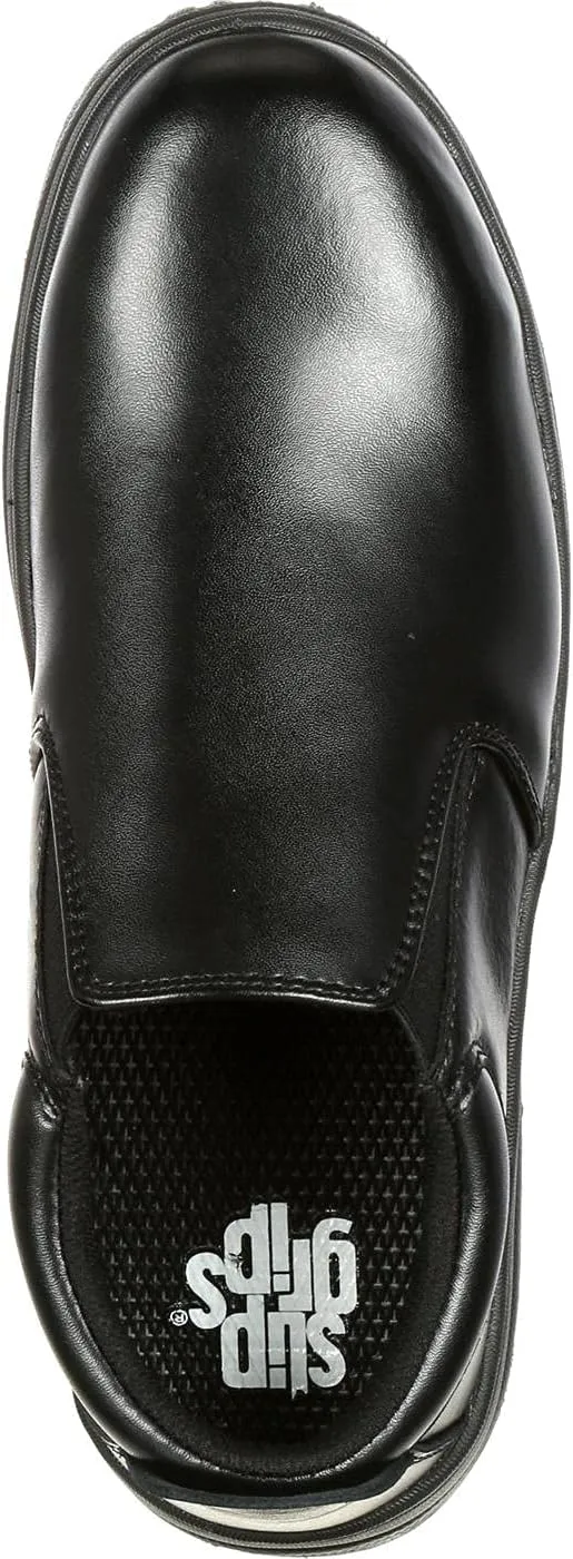 Lehigh SlipGrips Steel Toe Slip-Resistant Slip-On Work Shoe Black