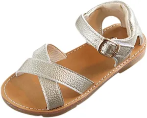 Little Girls Strappy Water Sandals Toddler Kids Comfort Soft Non-Slip Flats Girls Slippers Toddler Open Toe Shoes