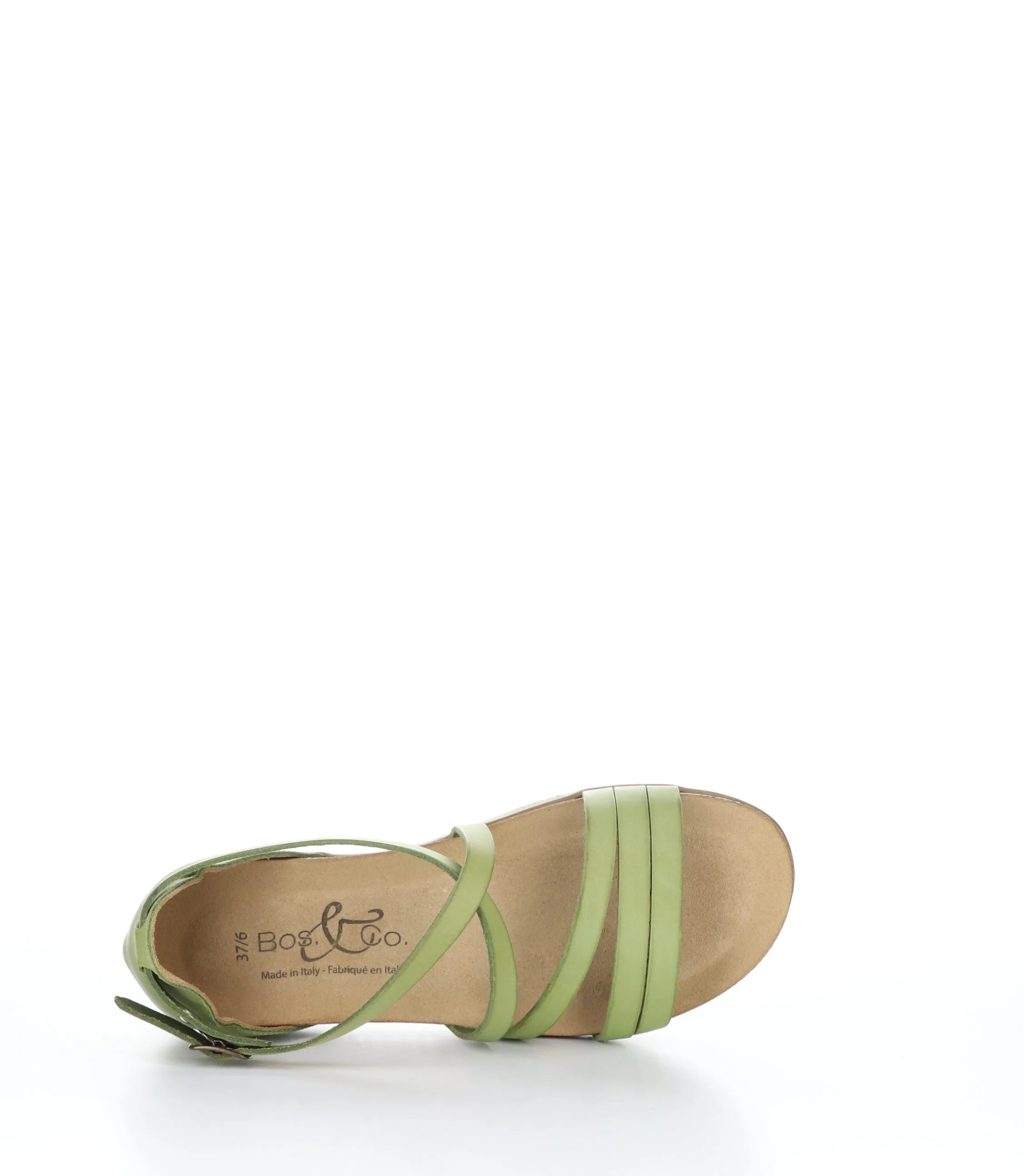 LUMIE Green Round Toe Sandals