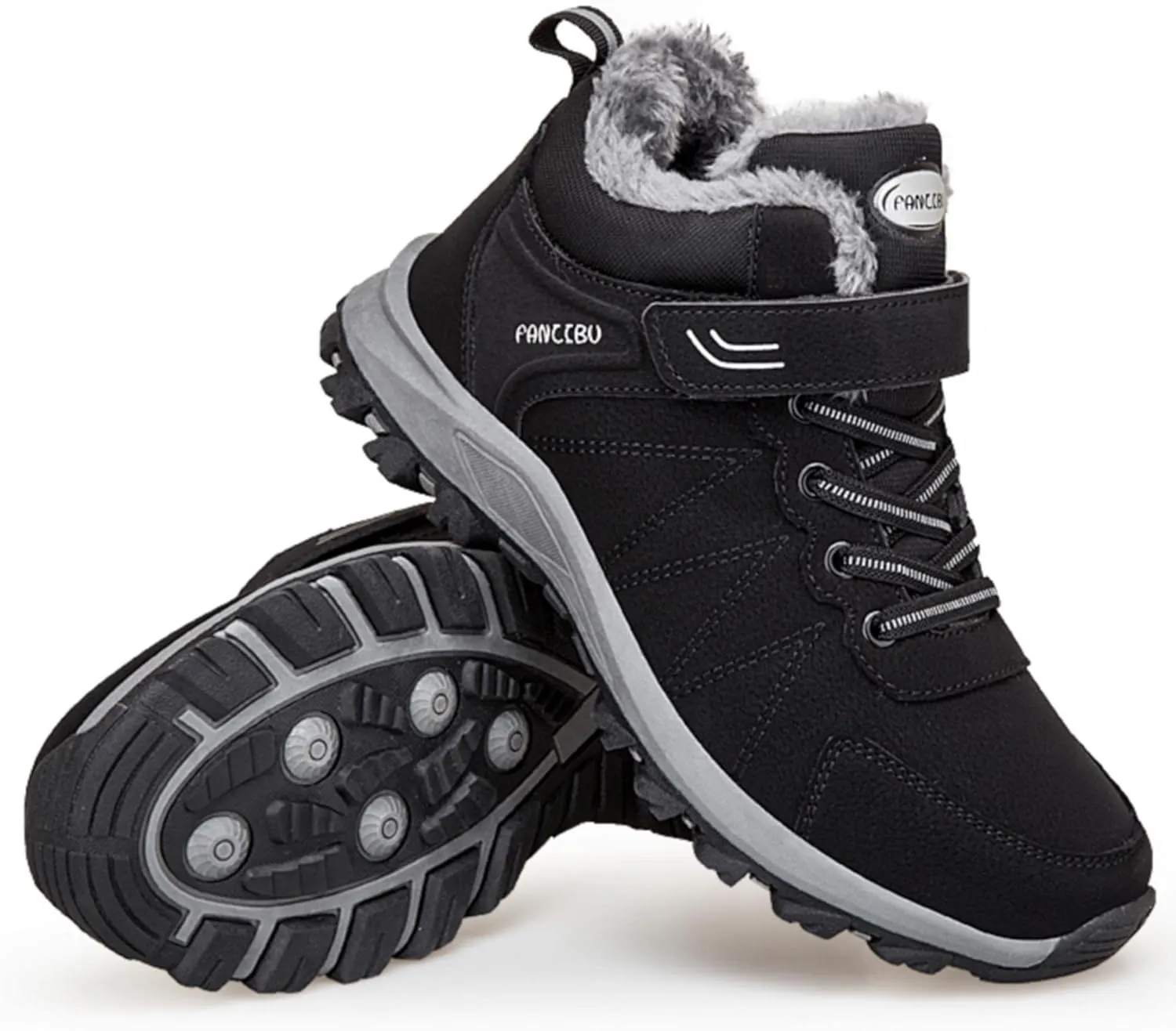 MAIZUN Womens Winter Snow Boots Fur Lined Winter Ankle Boots Outdoor Hiking Walking Trekking Shoes