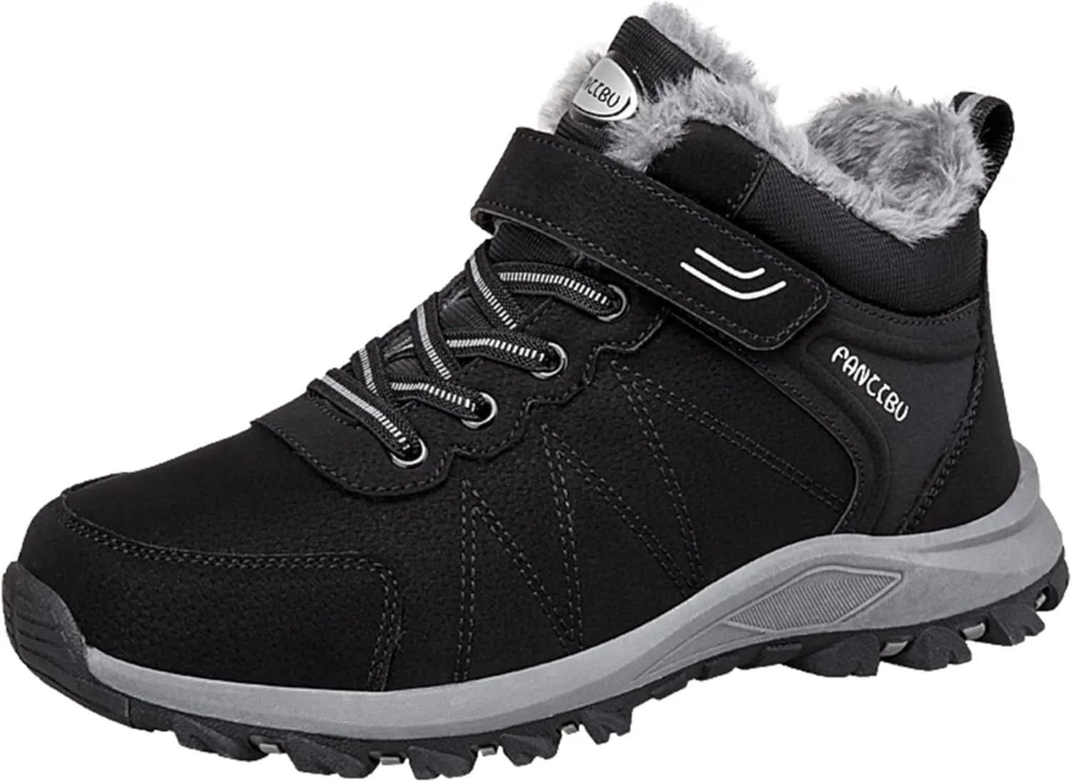 MAIZUN Womens Winter Snow Boots Fur Lined Winter Ankle Boots Outdoor Hiking Walking Trekking Shoes