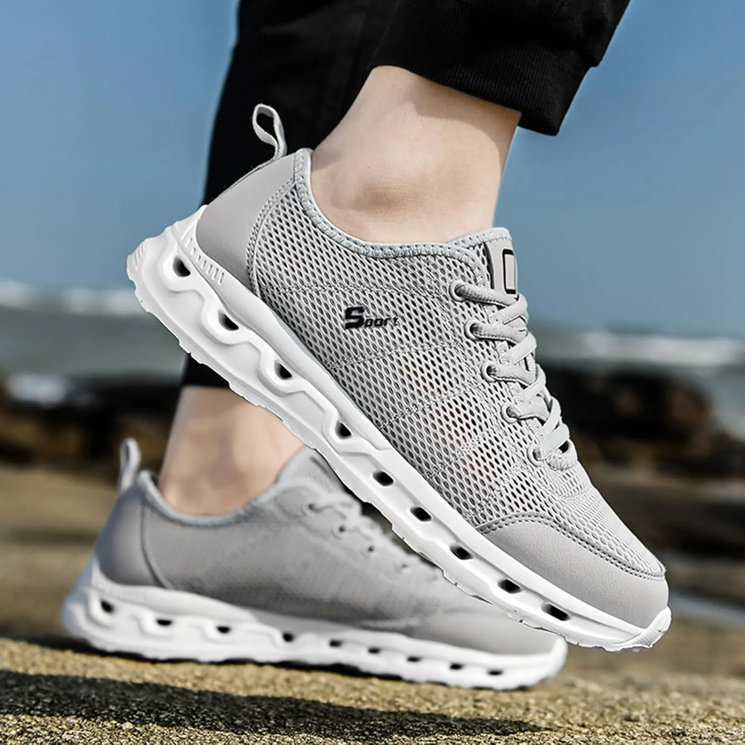 Men Sneakers New Pattern Mesh in Breathable Comfortable Fashionable Simple Large Casual Sports Shoes Mens Sneaker Boot Hiking