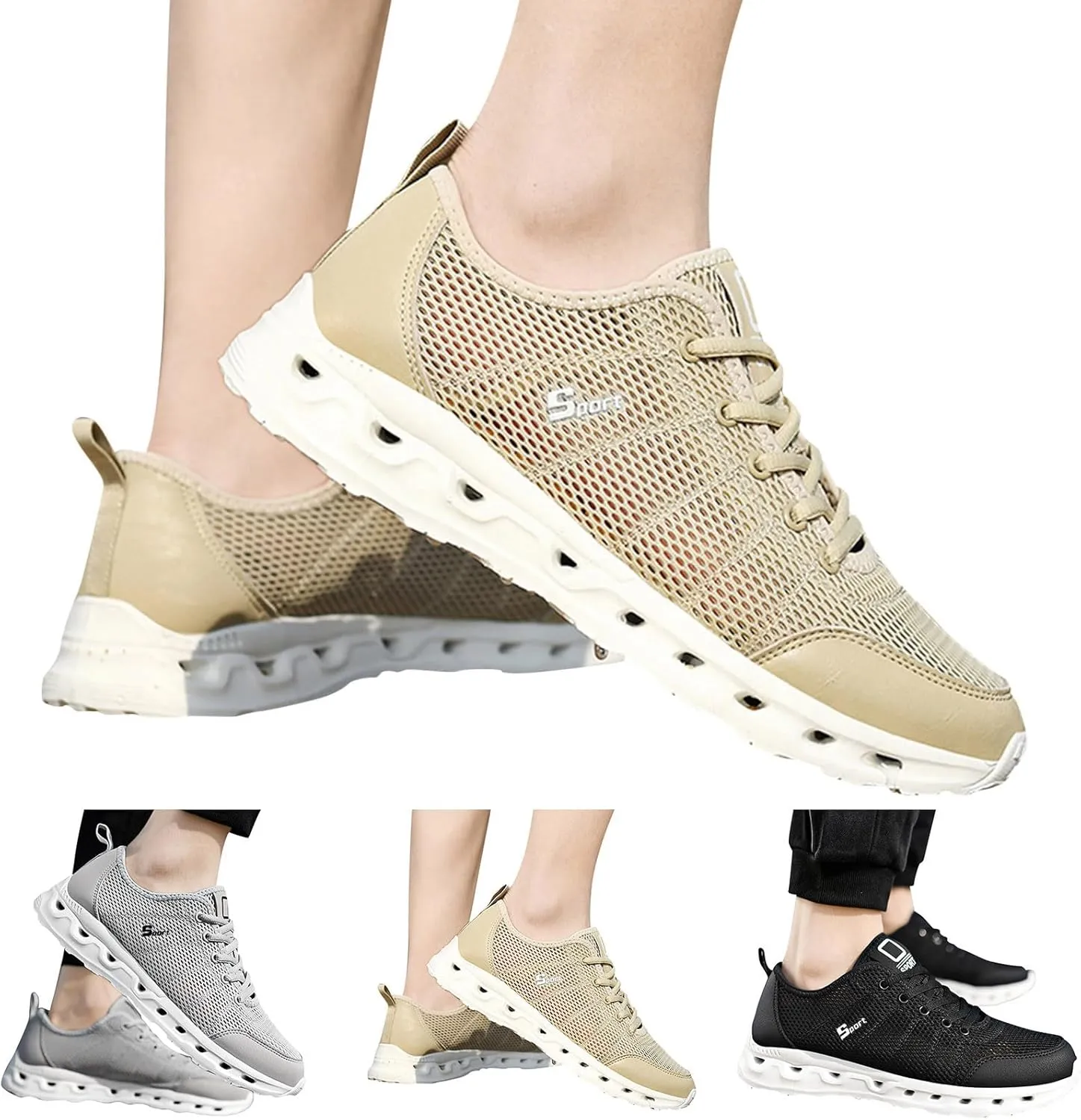 Men Sneakers New Pattern Mesh in Breathable Comfortable Fashionable Simple Large Casual Sports Shoes Mens Sneaker Boot Hiking