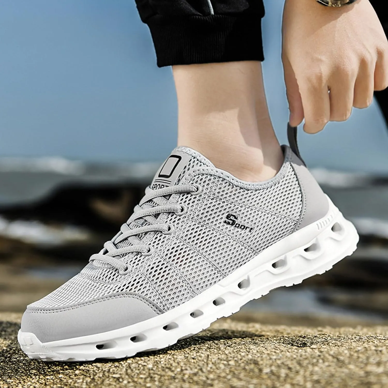 Men Sneakers New Pattern Mesh in Breathable Comfortable Fashionable Simple Large Casual Sports Shoes Mens Sneaker Boot Hiking