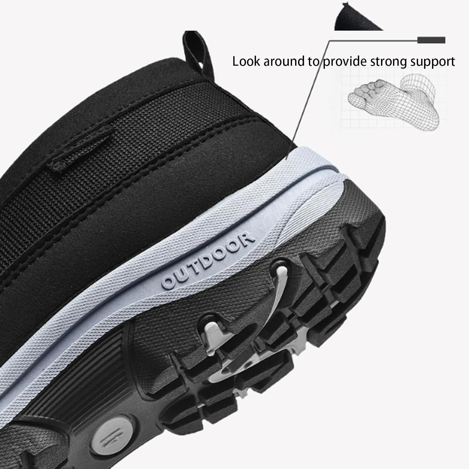 Men's Arch Support Slip-On Canvas Loafers, Men's Anti-Slip Arch Support Breathable Lightweight Non-Slip Soft-Sole Sneakers