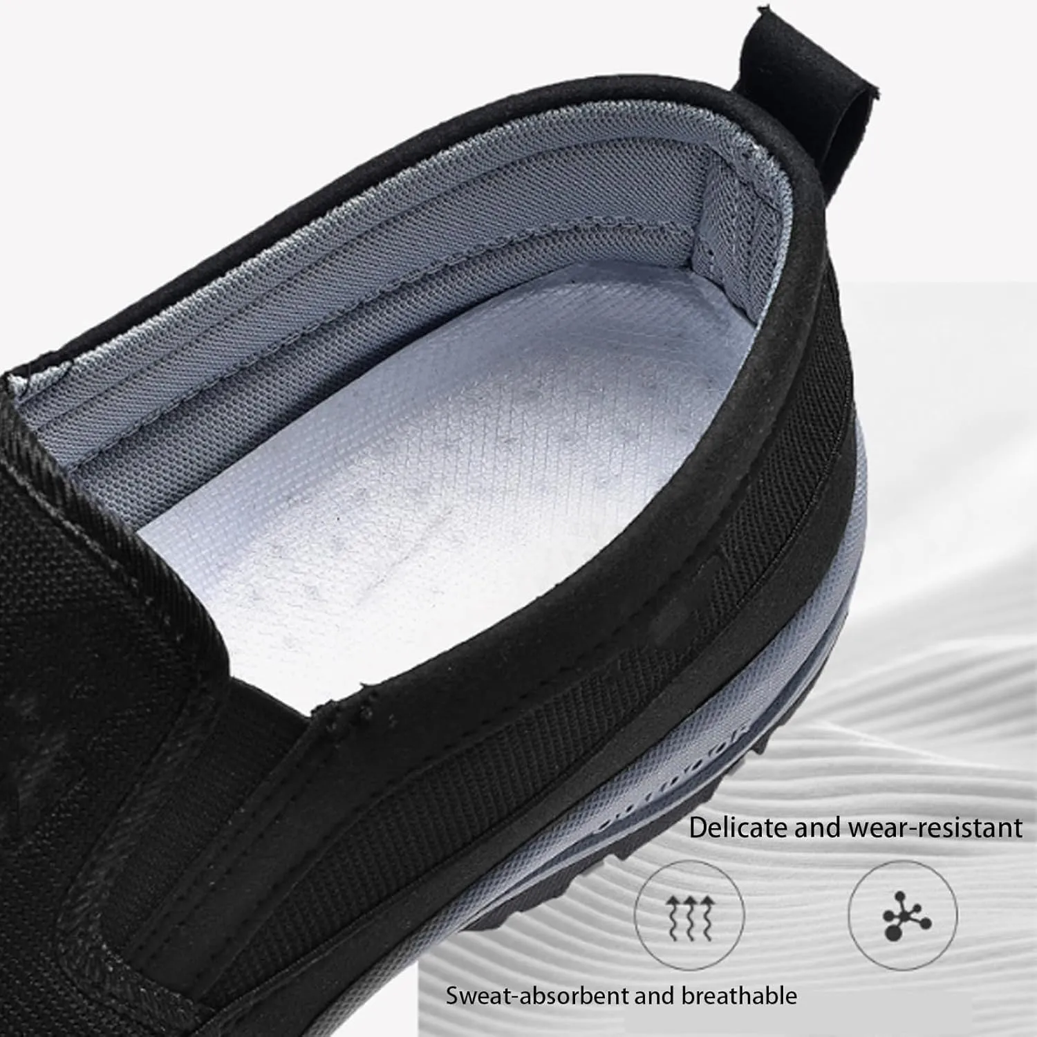Men's Arch Support Slip-On Canvas Loafers, Men's Anti-Slip Arch Support Breathable Lightweight Non-Slip Soft-Sole Sneakers