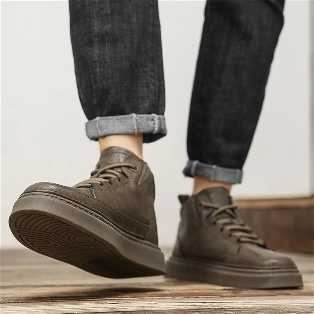 Men's Fashion High-top Casual Sneakers Men's Dress Sneakers Skate Shoes