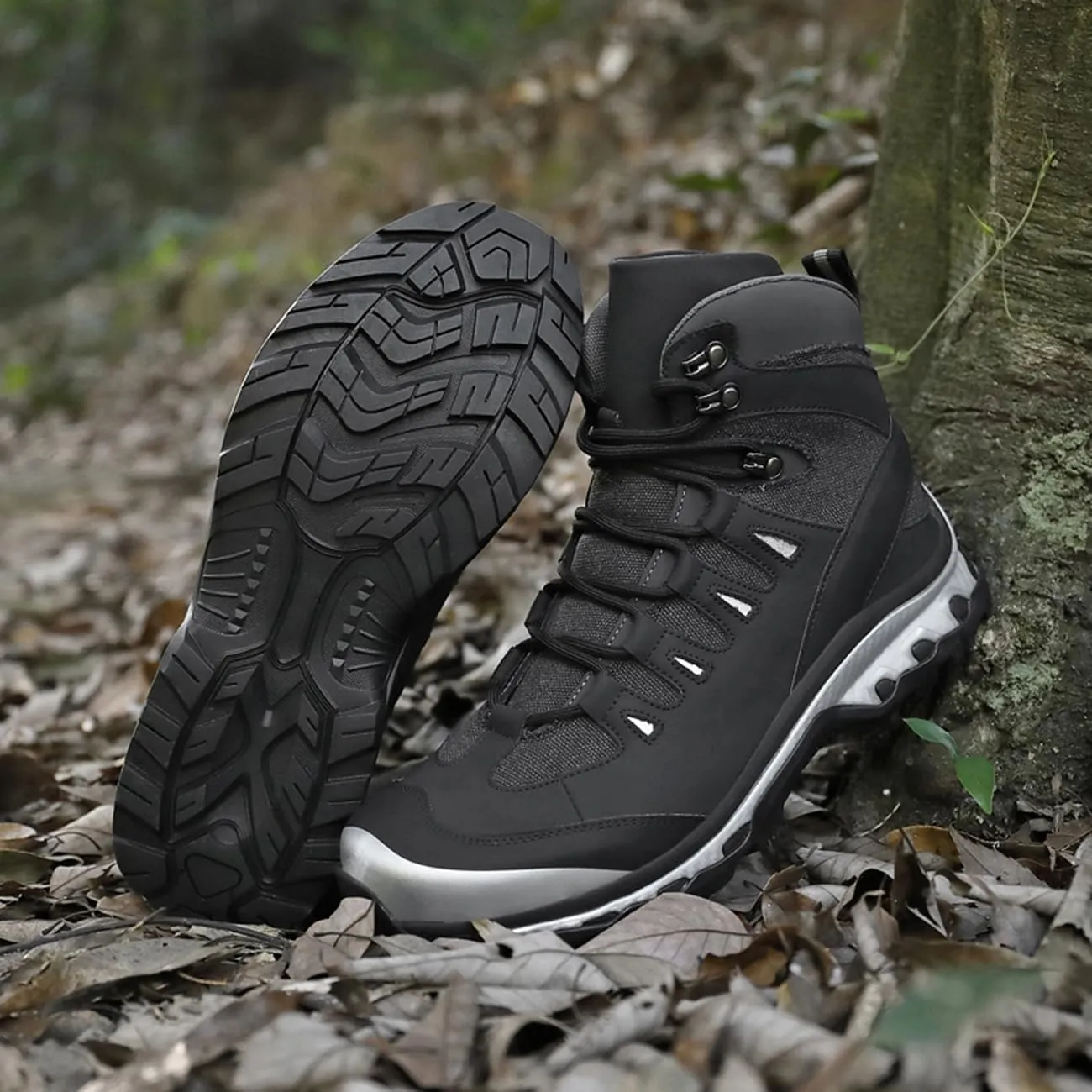 Men's Hiking Boots Outdoor Non-slip Waterproof Ankle Boots Trekking Camping Trail Mid-top Shoes