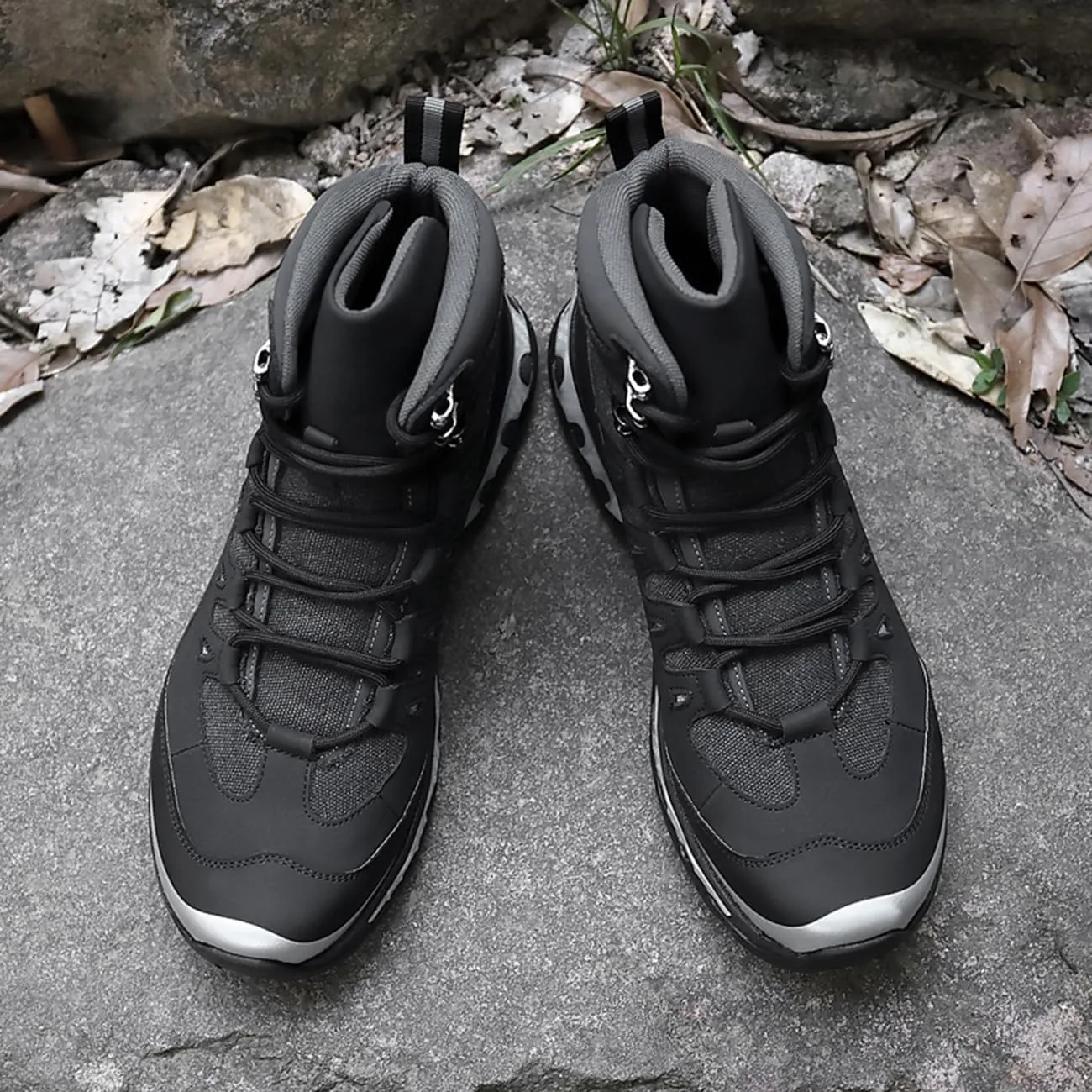 Men's Hiking Boots Outdoor Non-slip Waterproof Ankle Boots Trekking Camping Trail Mid-top Shoes