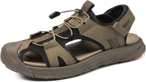 Mens Hiking Sandals Outdoor Sports Summer Beach Fisherman Sandals Closed Toe Trekking Walking Sandals Casual Breathable Athletic Sandals