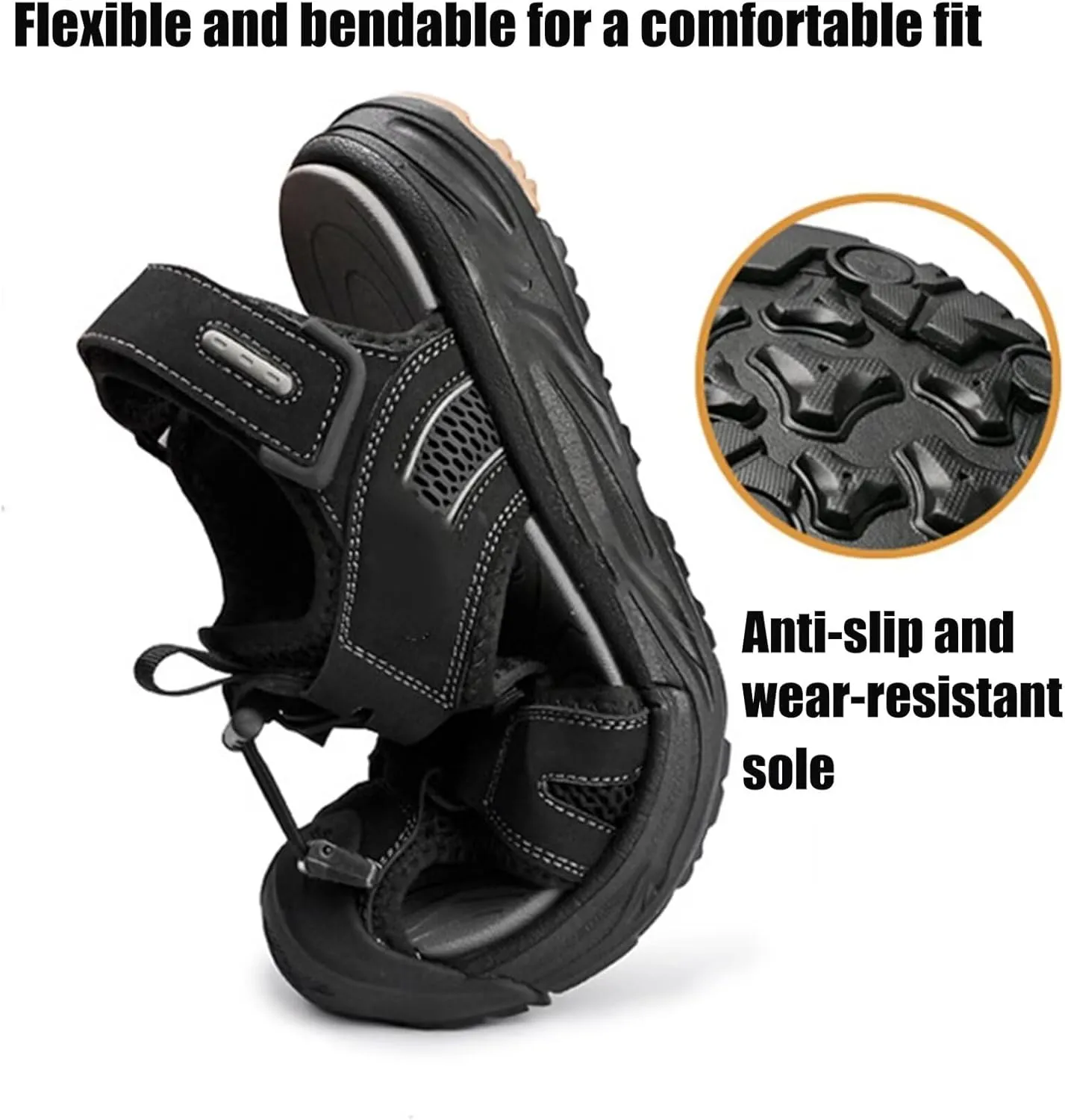 Mens Hiking Sandals Outdoor Sports Summer Beach Fisherman Sandals Closed Toe Trekking Walking Sandals Casual Breathable Athletic Sandals