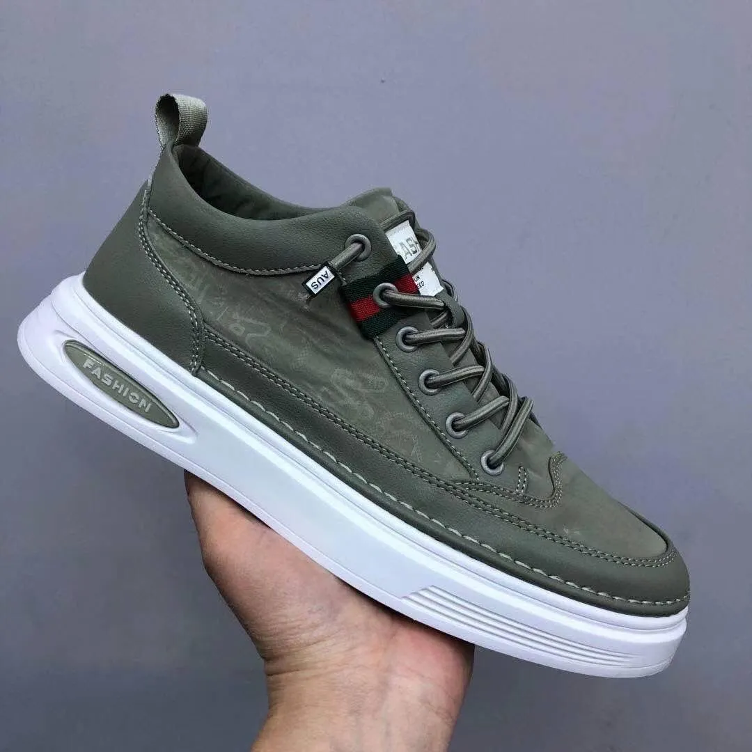 Men's Lace-up Loafers Casual Breathable Lightweight Outdoor Walking Shoes Soft Low Top Sneaker Slip On Skateboard Shoes for Men