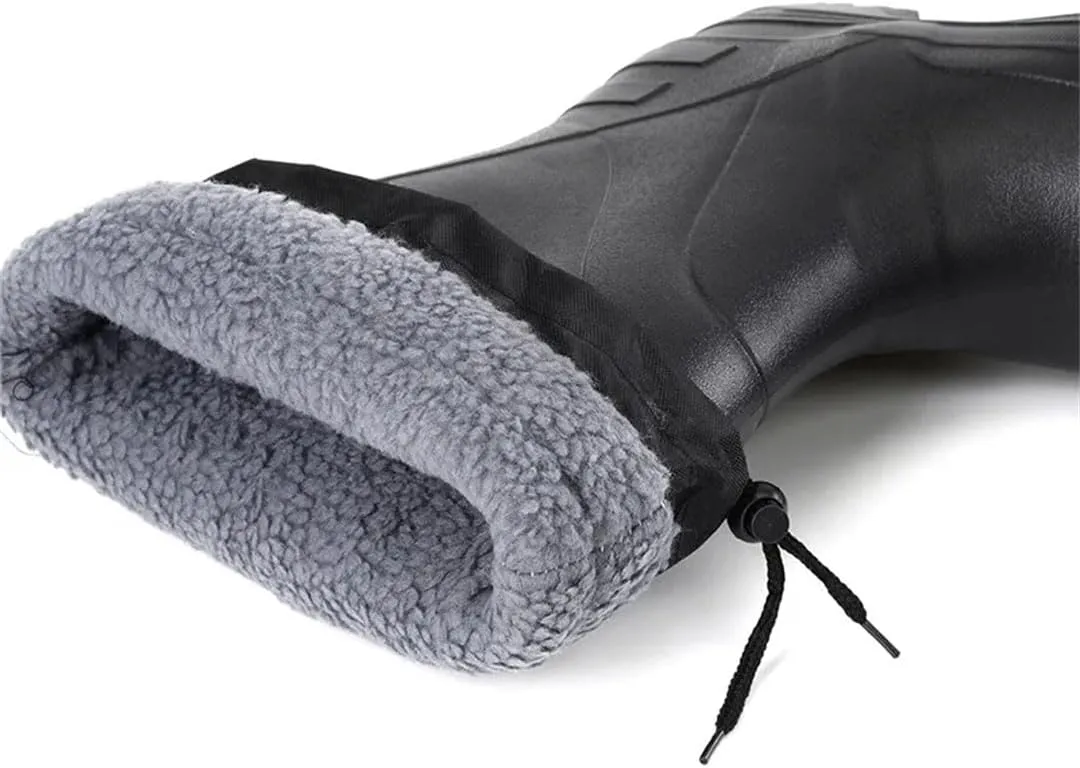 Men's Non-Slip Rain Boots Platform Snow Boots Winter Warm Waterproof Shoes For Men