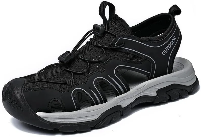 Men's Sandals Beach Sandals For Men Water Shoes Men Non-Slip Hiking Shoes Closed Toe Fisherman