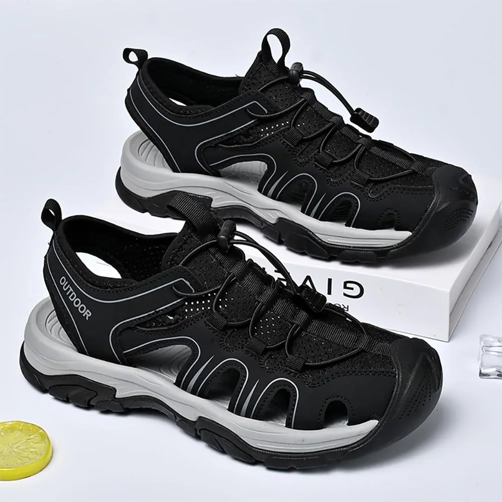 Men's Sandals Beach Sandals For Men Water Shoes Men Non-Slip Hiking Shoes Closed Toe Fisherman