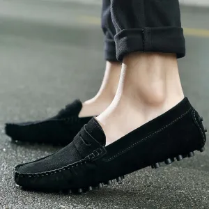Men's Suede Slip-On Loafers: Casual & Elegant Style
