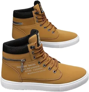 Men's Trendy Lace-Up Skate Shoes for Walking, Jogging, and Travel - Non-Slip Comfort