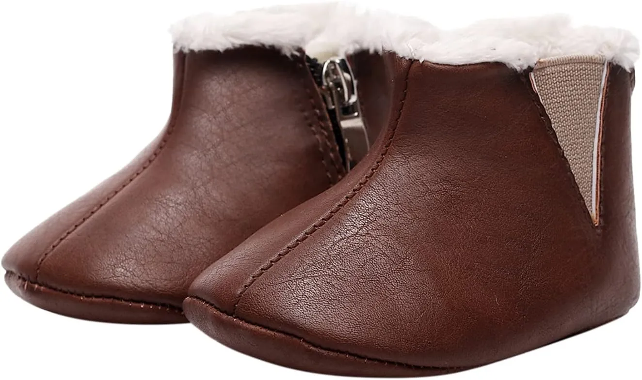 New Born Baby Boy Boots Walkers Plush First Baby Girls Boots Snow Infant Cotton Warm Shoes Soft Baby Shoes Shoes for Girl