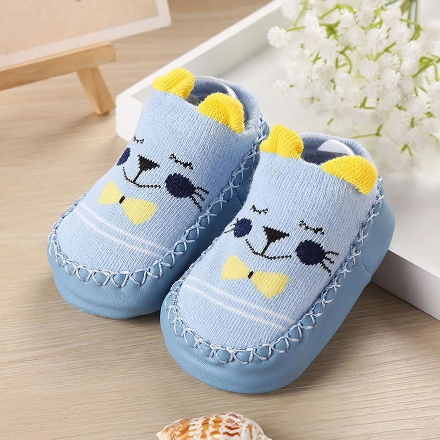 Newborn Baby Boys Girls Cartoon Ears Floor Socks Non Slip Baby Step Shoes Socks Sock Shoes for Baby Girl