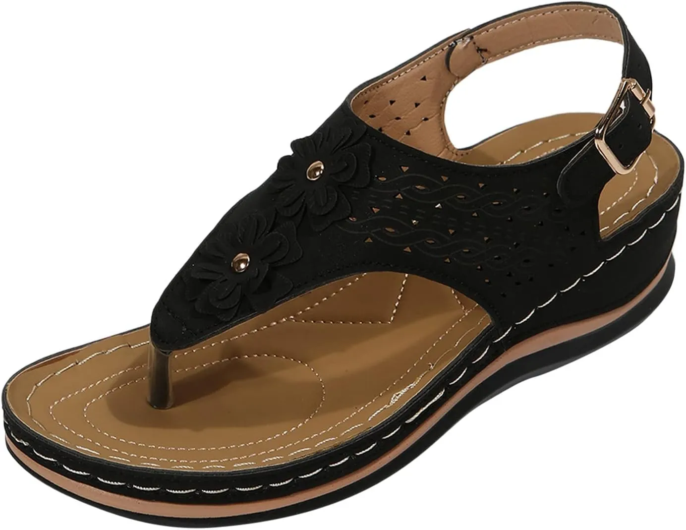 Orthopedic Leather Sandals for Women Orthotic Sandals with Heels Orthopedic Fascitis Plantar Sandals Women Orthopedic High Arch Support Inserts Women Sandal Women's Orthopedic Arch Support Flip Flops