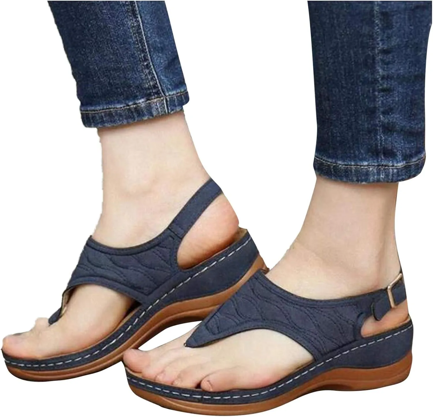 Orthopedic Slippers with Back Strap for Women Orthopedic Women's Flip Flops Summer Sandals Arch Support Orthopedic Arch Support Flip Flops for Women Light Weight Plantar Fasciitis Womens Sandals
