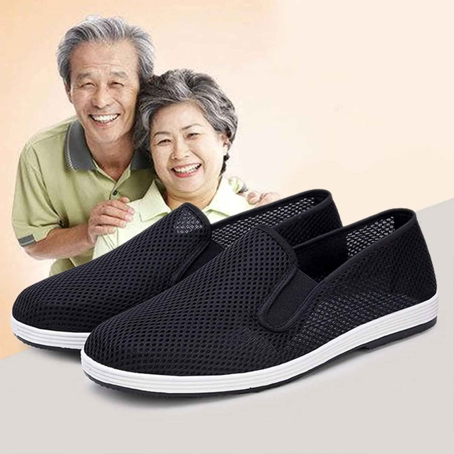 Outdoor Jogging Sneaker for Men Slip on Lightweight Breathable Fashion Sneaker Hook and Loop Orthopedic Sneakers