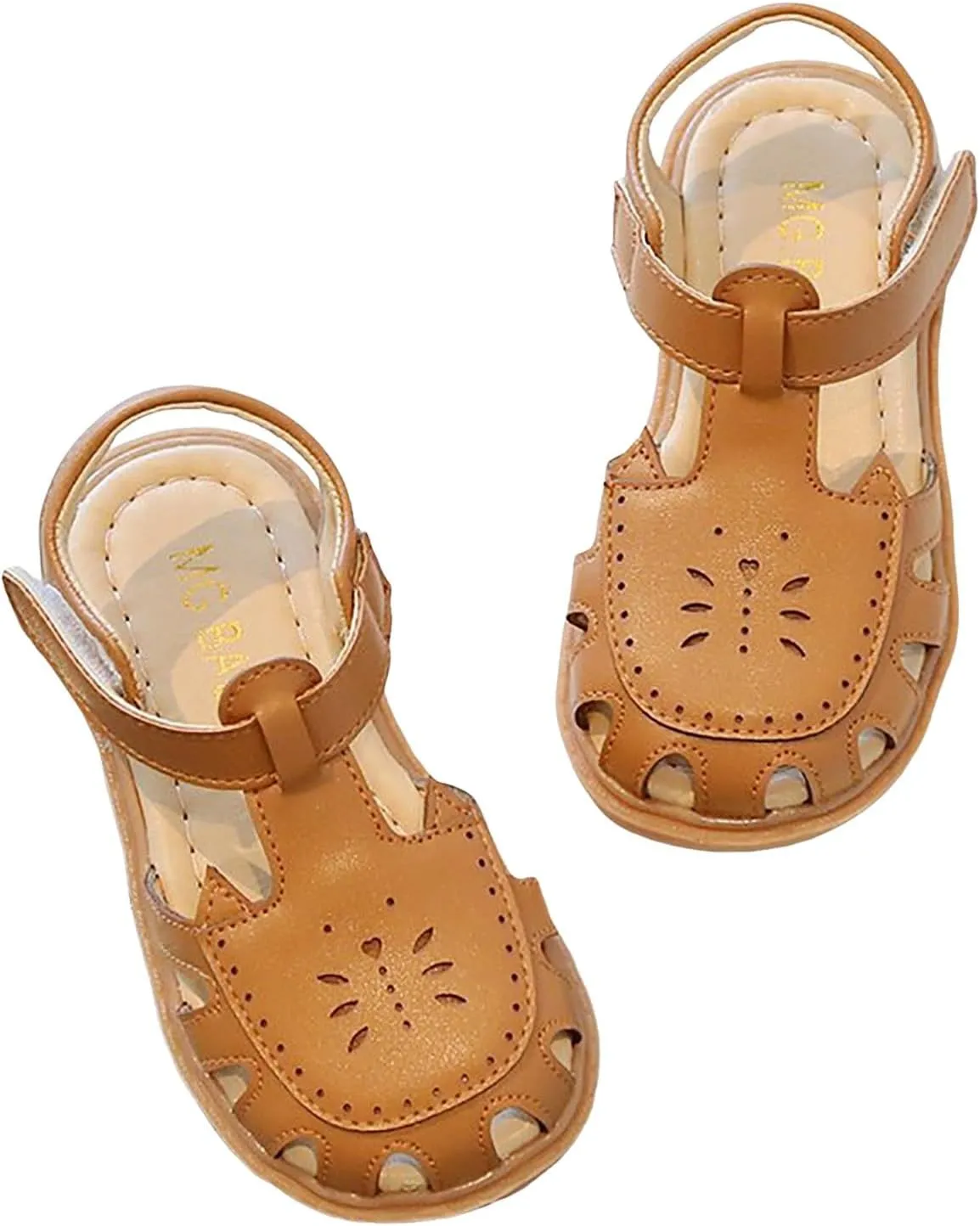 Sandals Summer New Korean Students Hollow Out Shoes in Small Children Baotou Beach Shoes Girls White Girl Sandals
