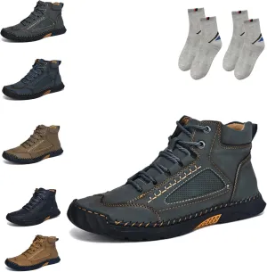 Sawbehind Mens Boots, Sawbehind Men'S Waterproof Handmade Boots, Arch Support, For Outdoor, Hiking, Travel, Sports