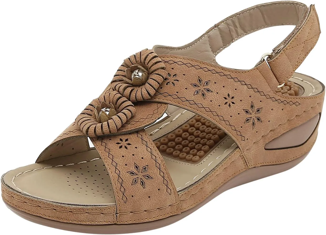 SBGMoSJ Orthopedic Sandals Women Wide Width Women Shoes Dressy Comfortable Sandals Black Wedges for Women Dressy Comfortable Women's Sandals Orthopedic Shoes Plantar Fasciitis Sandals Women Summer