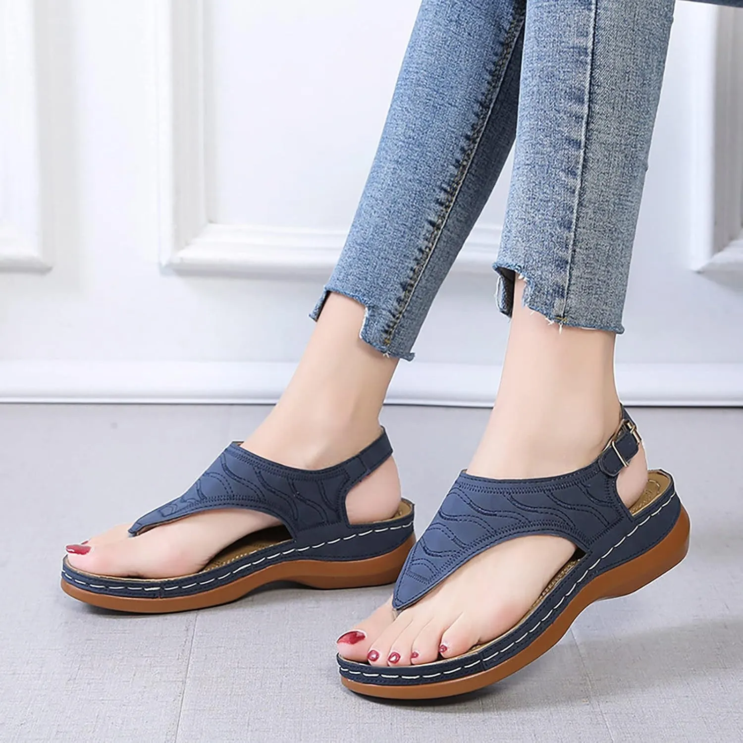 SBGMoSJ Orthopedic Tennis Shoes for Women Tie Up Dressy Deep Orthopedic Shoes Woman Summer Sandals Women Dressy Womens Supportive Sandals Slide Sandals Women Cushion Sandals for Women
