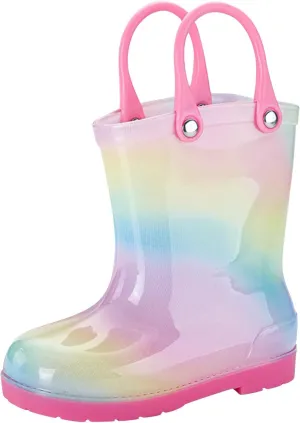 sfdgfhyf Children Classic Water ProofNon Rain Children Shoes Water Boots Cartoon Children Boys and Girls (B, 13 Little Child)