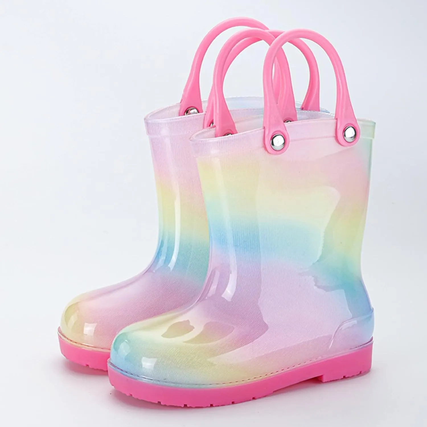 sfdgfhyf Children Classic Water ProofNon Rain Children Shoes Water Boots Cartoon Children Boys and Girls (B, 13 Little Child)