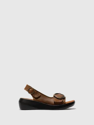 Sling-Back Sandals BERK754FLY BRIDLE CAMEL