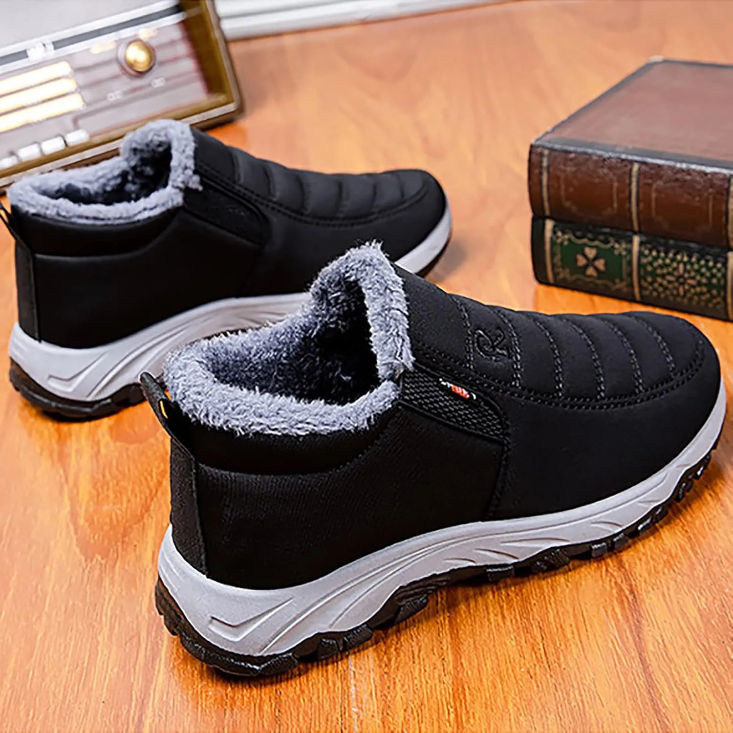 Snow Boots for Men Warm Lined Footwear Waterproof Outdoor Lightweight Winter Boots Non-slip Cold Weather Shoes Climbing Shoes Hiking Boots