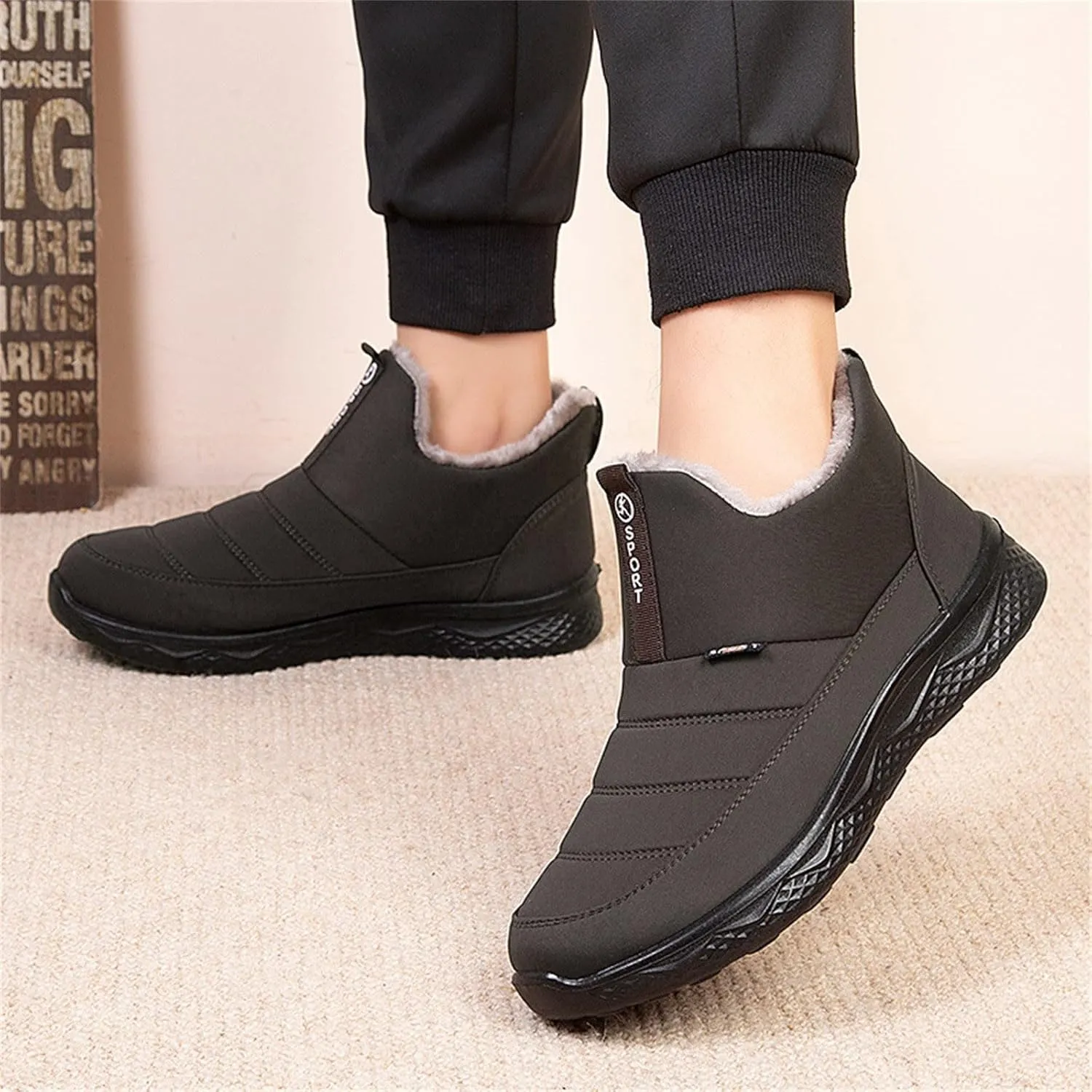 Snow Boots for Men, Waterproof Snow Boots Cold Weather Warm Boots Lightweight Hiking Boot Work Boots for Women