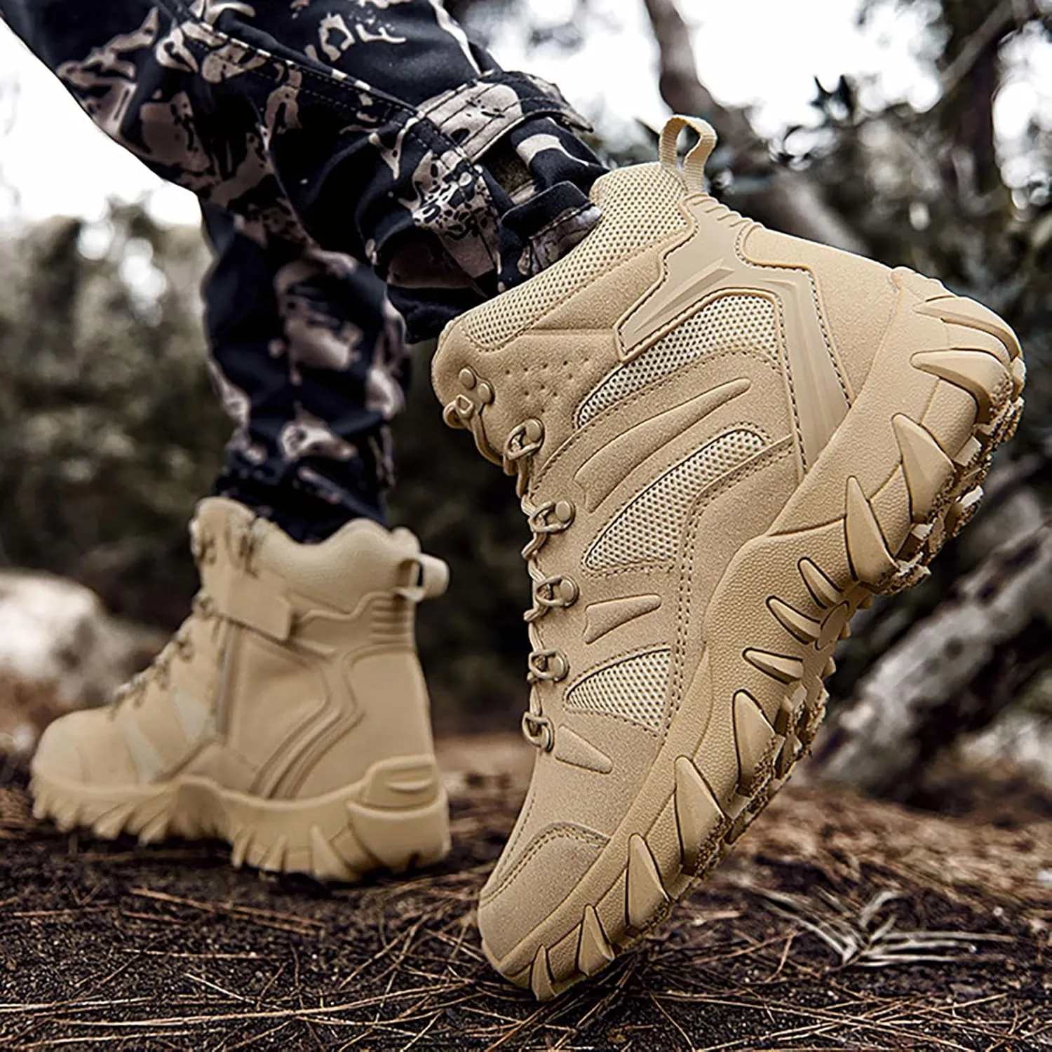 Snow Boots Men Warm Furry Lined Footwear Waterproof Outdoor Casual Winter Boots Slip on Ankle Booties Non-slip Climbing Shoes Hiking Boots